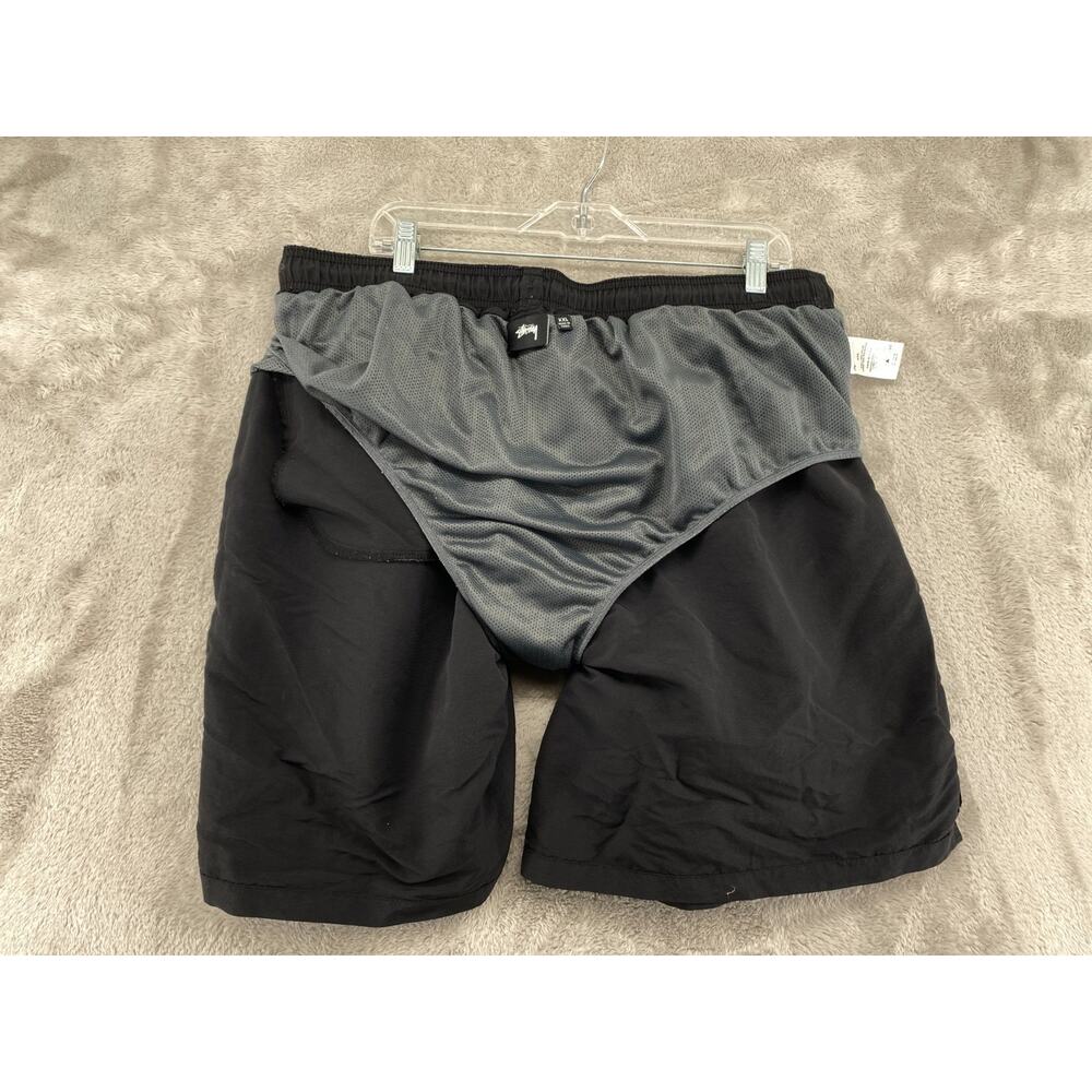 Stüssy Black Nylon Swim Trunks Shorts Men’s XXL Mesh Lined Streetwear - Picture 11 of 11